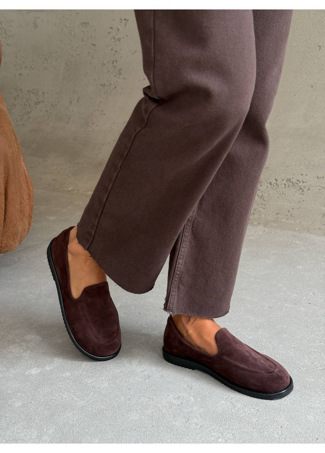 No Brand Анатомічні лофери коричневий з натуральна замша, — демісезон (369607902)