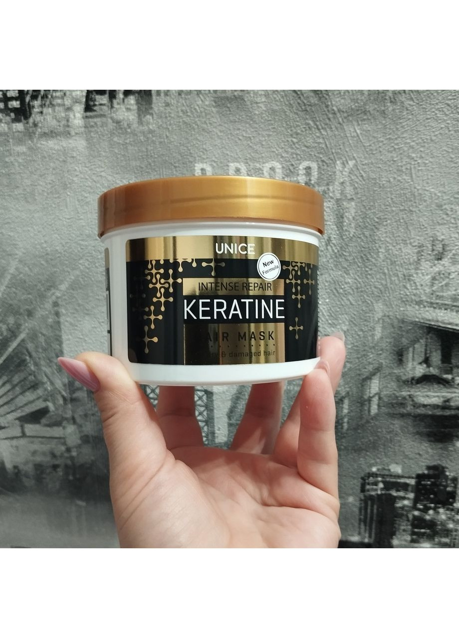 Восстанавливающая маска для волос с кератином, 500 мл Unice (370203593)