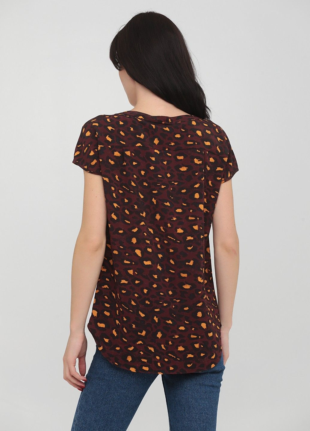 Коричневая блуза No Brand