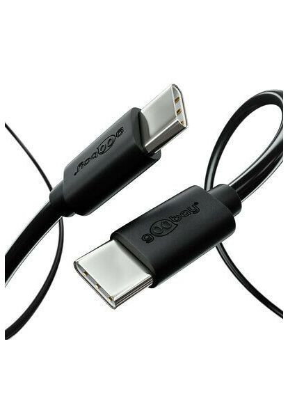 Кабель USB Type C 15W M/M (папа/папа) 1.0m (USB2.0) 3A AWG20+28 Goobay (369646151)