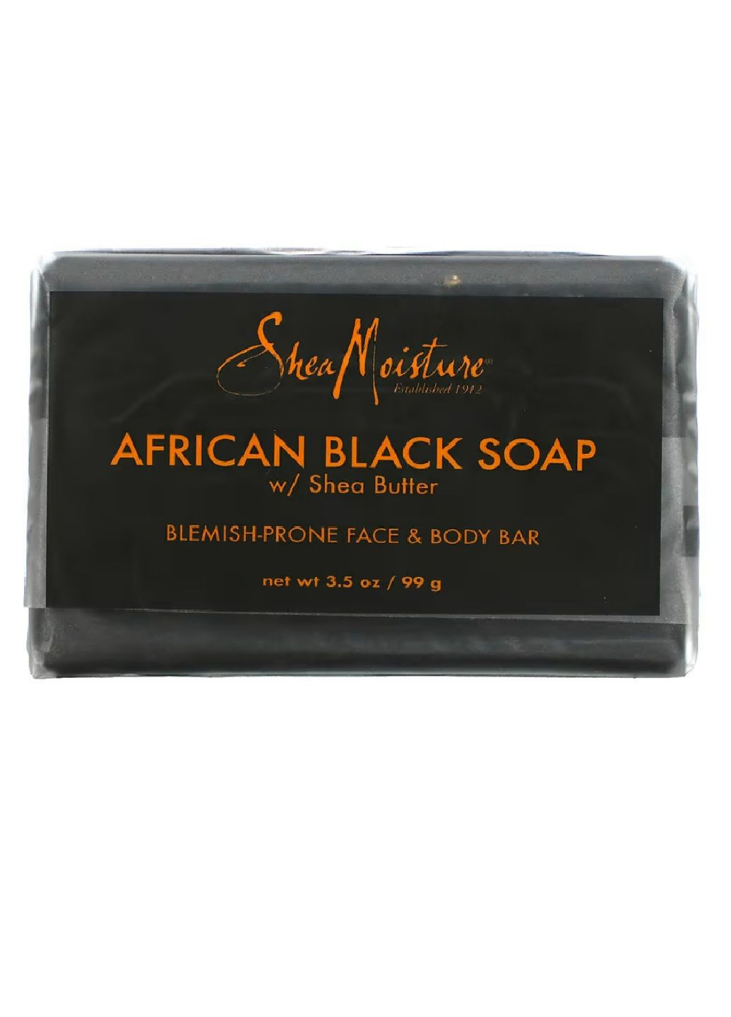 Африканское черное мыло для очистки лица и тела с маслом ши African Black soap 99 г Shea Moisture (285792480)