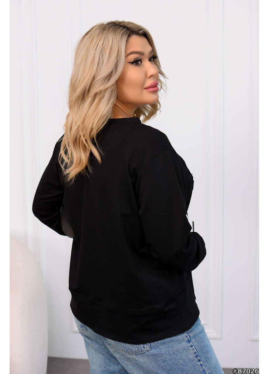 Кофта из двунитки с декоративной вставкой — ЗАМЕРЫ В ОПИСАНИИ Vione (370285613)