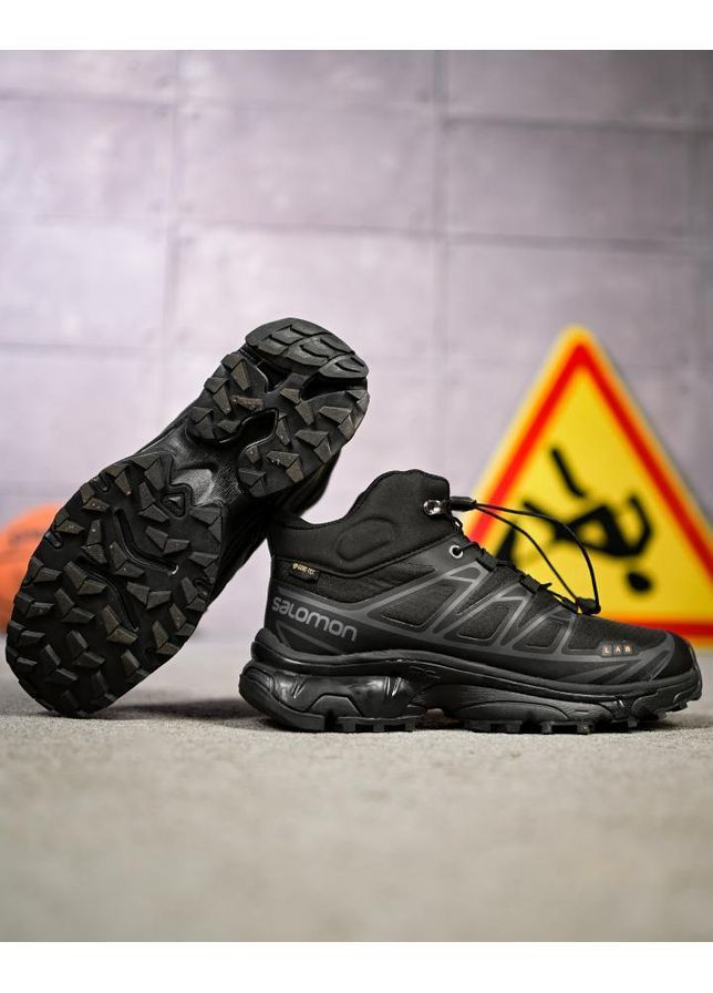 Чорні Зимовий термо кросівки salomon statix black No Brand