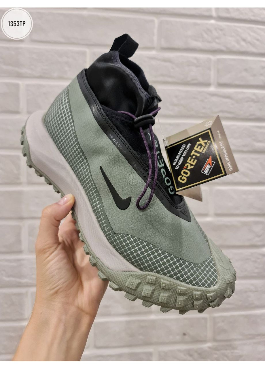 КРОСІВКИ ЖІНОЧІ NIKE ACG MOUNTAIN FLY GORE-TEX GREEN BLACK НАЙК АСЖ МАУНС ФЛАЙ No Brand сірі демісезони (367176758)