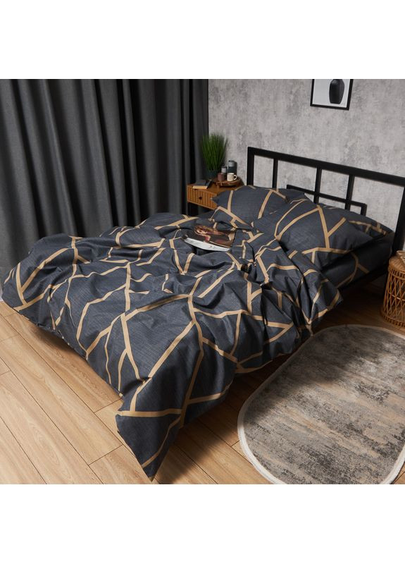 Комплект постільної білизни Мікросатин Premium Полуторний 143х210 наволочки 4х50х70 (MS-820009888) Moon&Star Deep Blue Luxe (356114872)