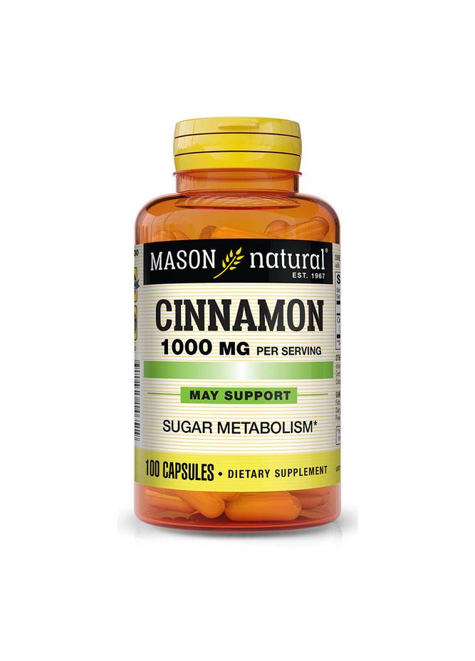 Натуральная добавка Cinnamon 1000 mg, 100 капсул Mason Natural (330642689)
