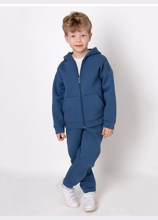Утеплений спортивний костюм дитячий синій 4588-01 146 см Mevis (268125113)