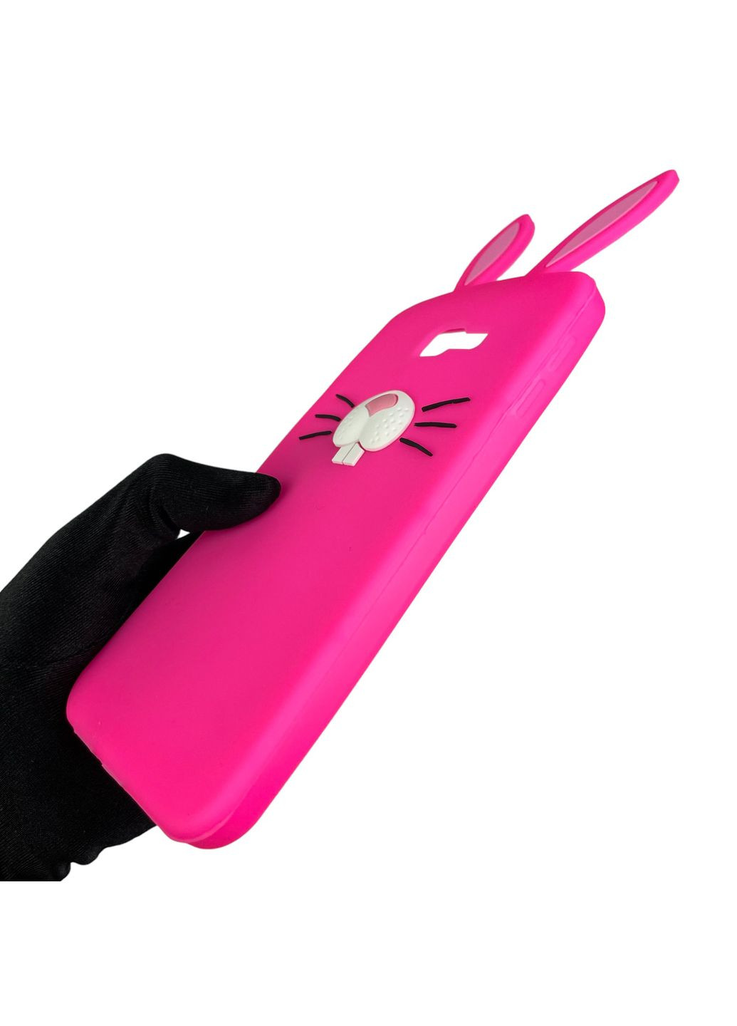 Чехол для Galaxy J4 Plus 2018 SM-J415 детский в форме зайчика на самсунг г4 плюс малиновый Samsung (366020991)