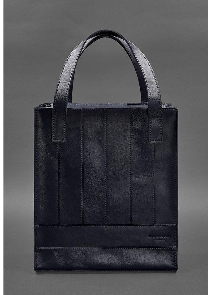 Кожаная женская сумка Бетси темно-синий краст BlankNote шоппер (348359217)