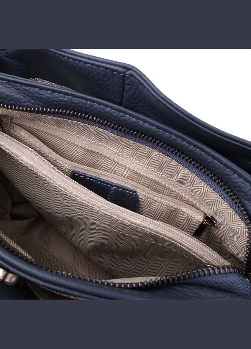 Стильна сумка на плече з натуральної шкіри 23009 Синій Vintage (347580003)