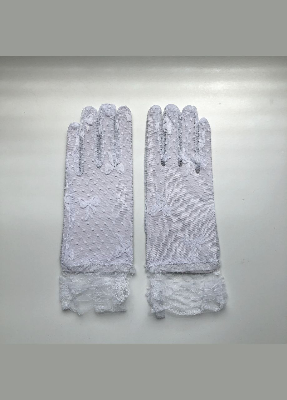 Кружевные перчатки с бантиками (арт.7040) No Brand (348431103)