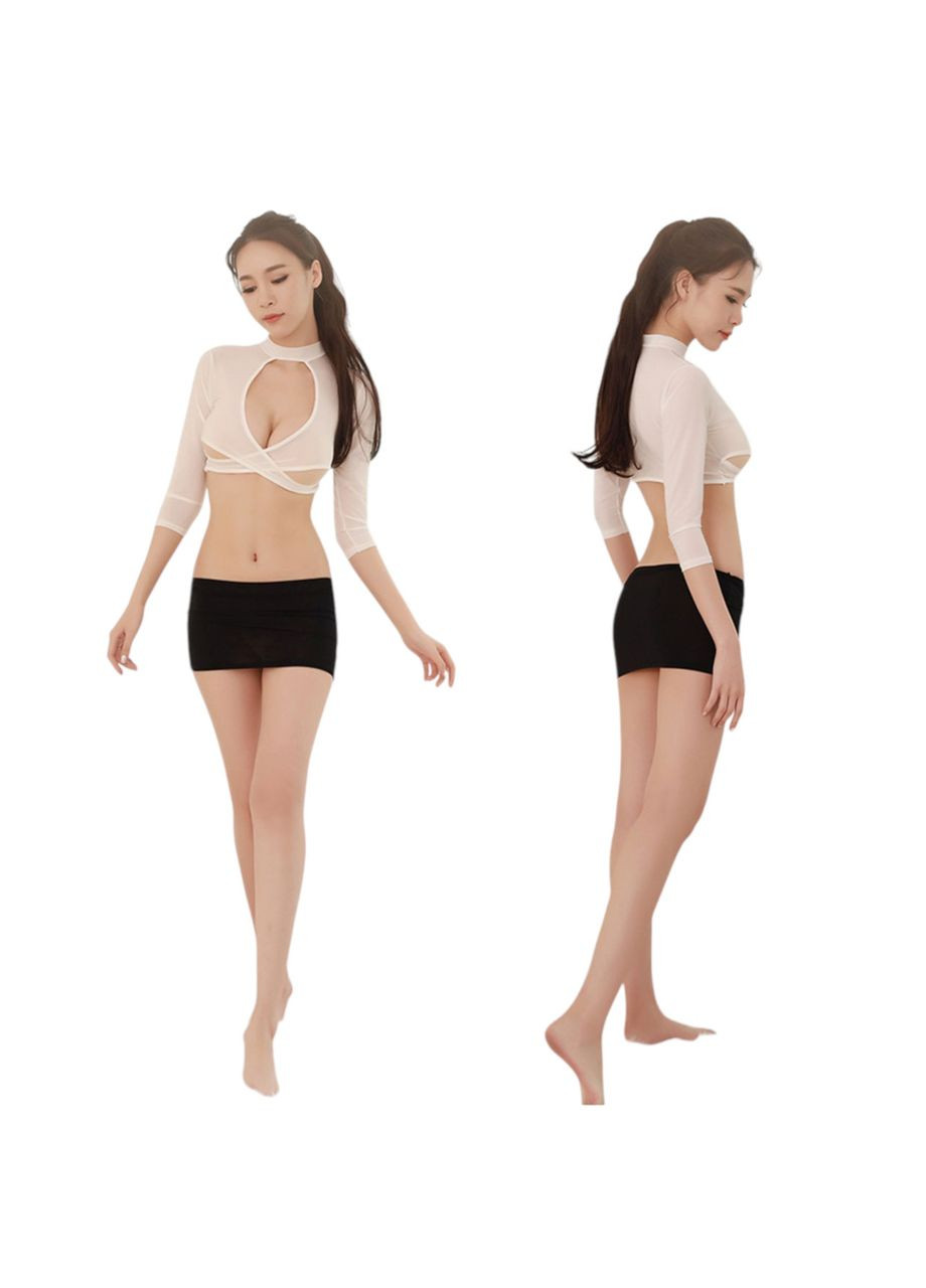 Эротический ролевой костюм Секретарша, комплект для ролевых игр (топ, юбка, трусы) No Brand (353446743)