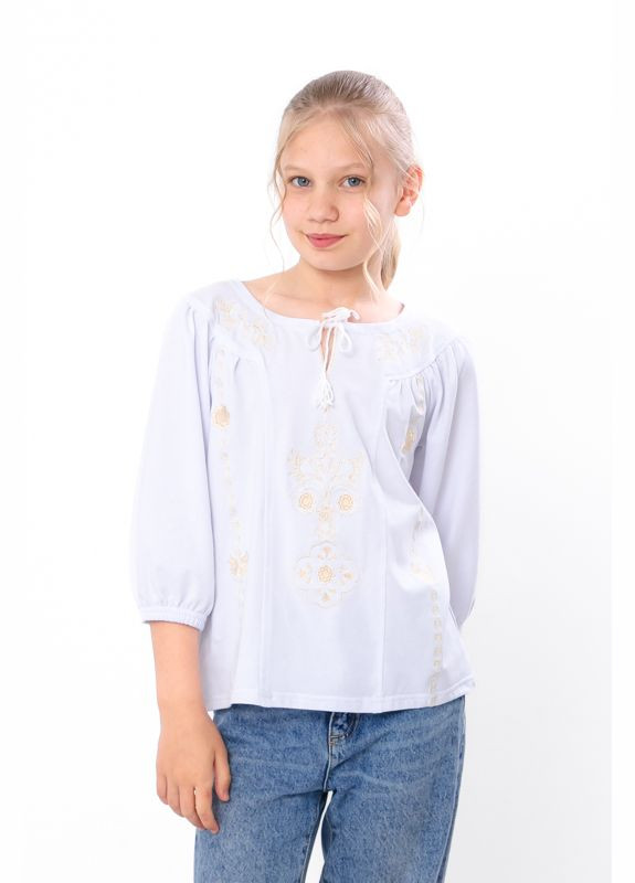Белая вышиванка для девочки (подростковая) (p-17306) Носи своє узор орнамент (334291927)