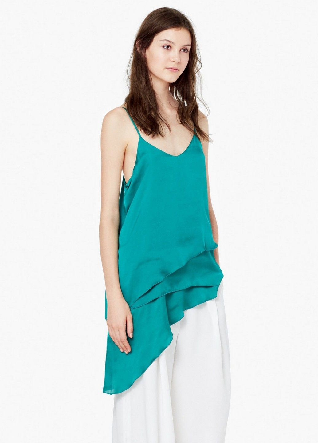 Зелёная блуза Mango