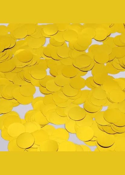 Конфетті круглий для свята 10 г 15 мм золотистий Jannet конфеті (330828007)