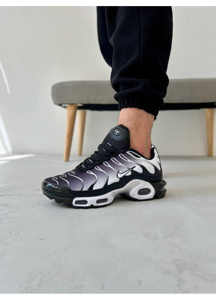 КРОССОВКИ ЖЕНСКИЕ NIKE TN BLACK WHITE НАЙК АИР МАКС ТН ПЛЮС No Brand чёрные демисезоны (368854834)