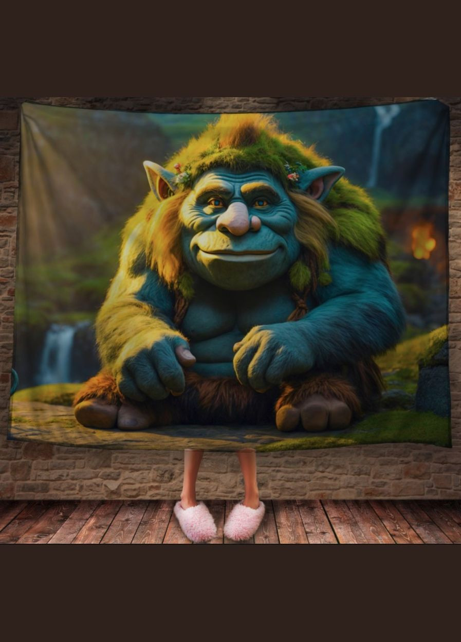 Плед с 3D принтом - Мифический тролль Перша Креативна мануфактура PERFECTUS Плед (301869895)