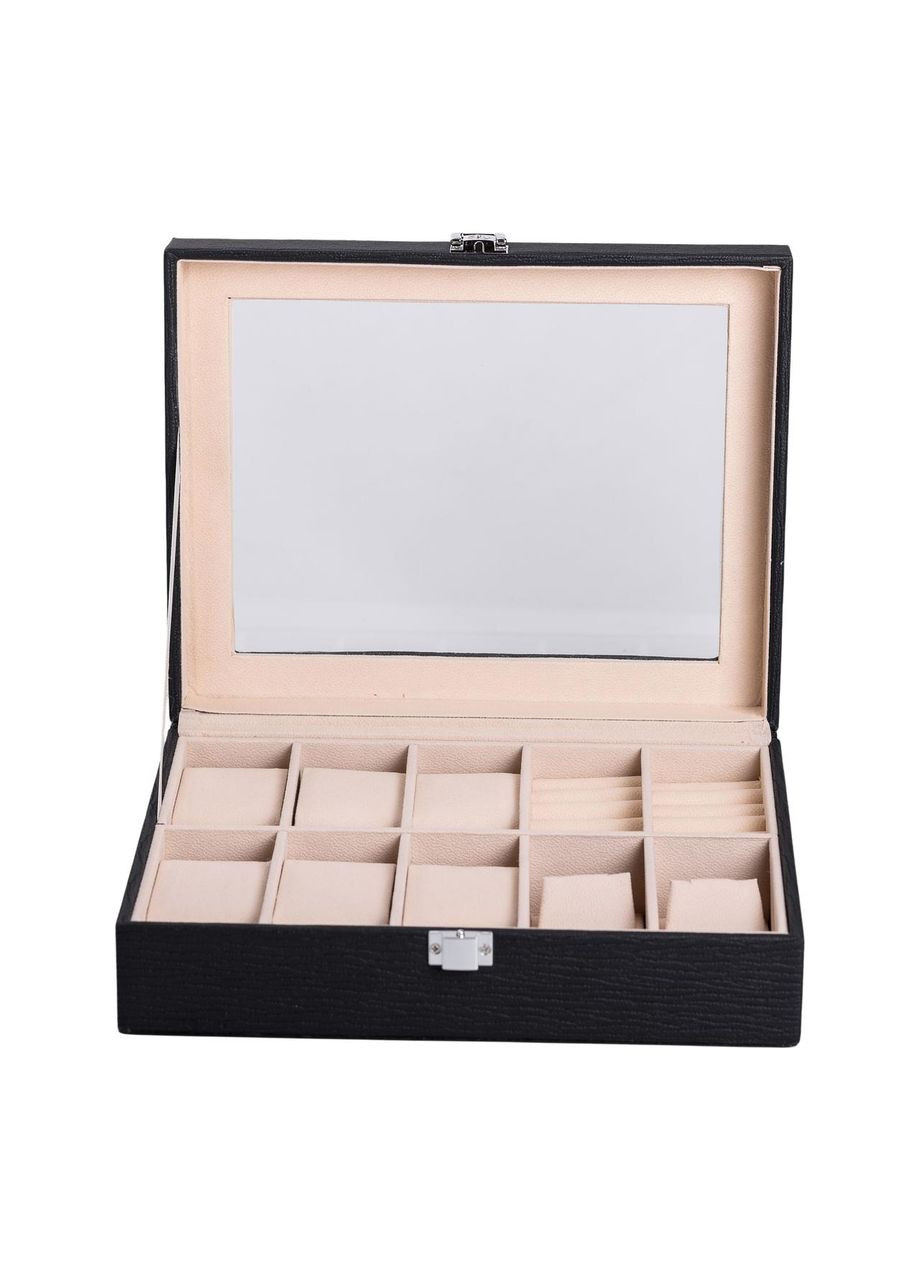 Шкатулка для украшений из эко кожи с зеркалом органайзер для ювелирных изделий HP-5-6B Yiwu (353502581)