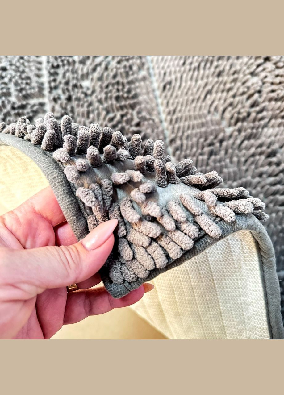 Килимок у ванну 90*60 см Темно-сірий Локшина Velcom No Brand (316260064)