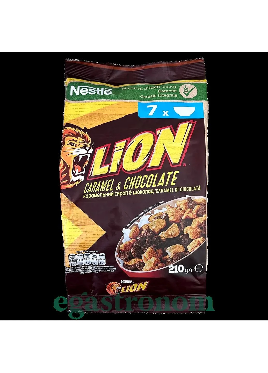 Сухой завтрак карамель и шоколад Лайон Нестле Nestle lion caramel & chocolate 210г 20шт/ящ No Brand,