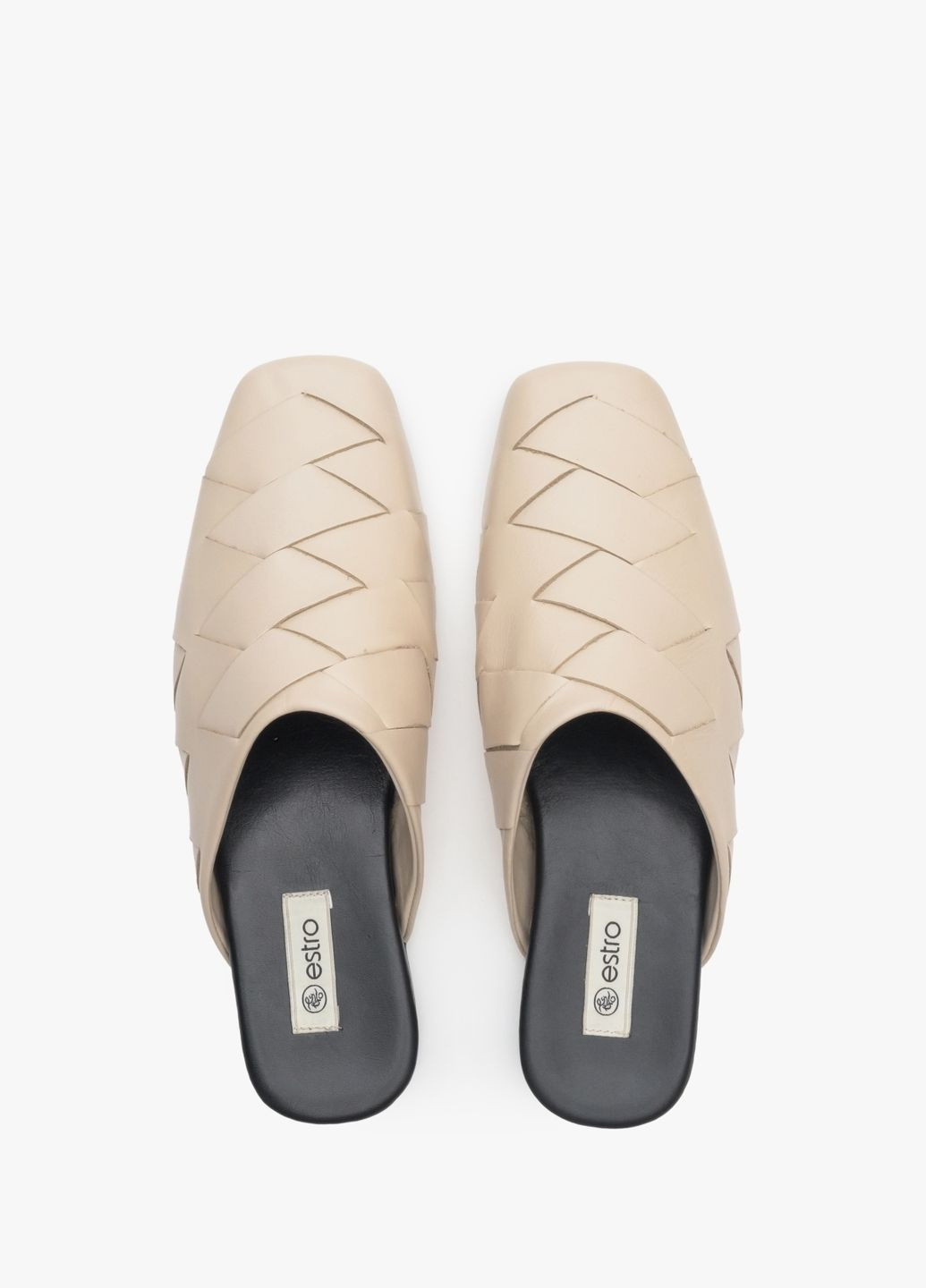 Светло-бежевые мюли, цвет молочный Estro