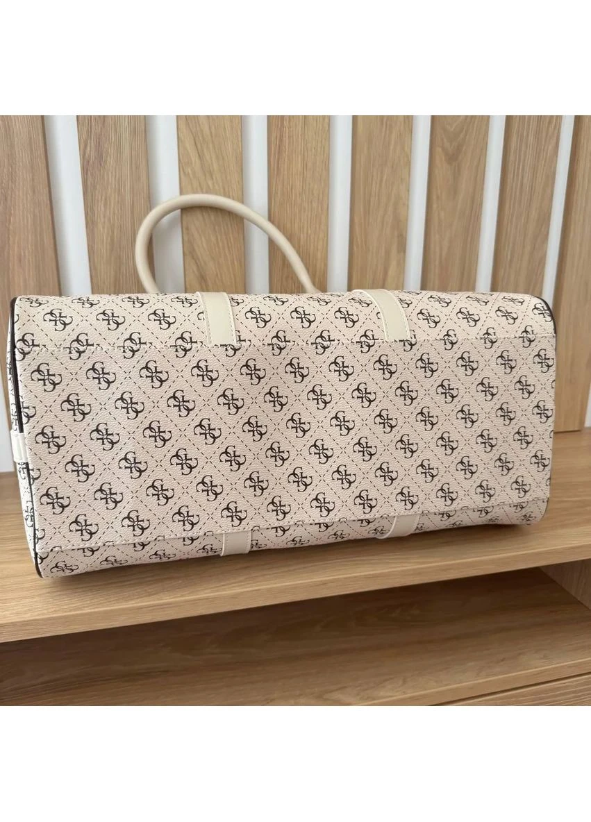Жіноча сумка для фітнесу 42x21x25 см екошкіра молочна No Brand (397613168)