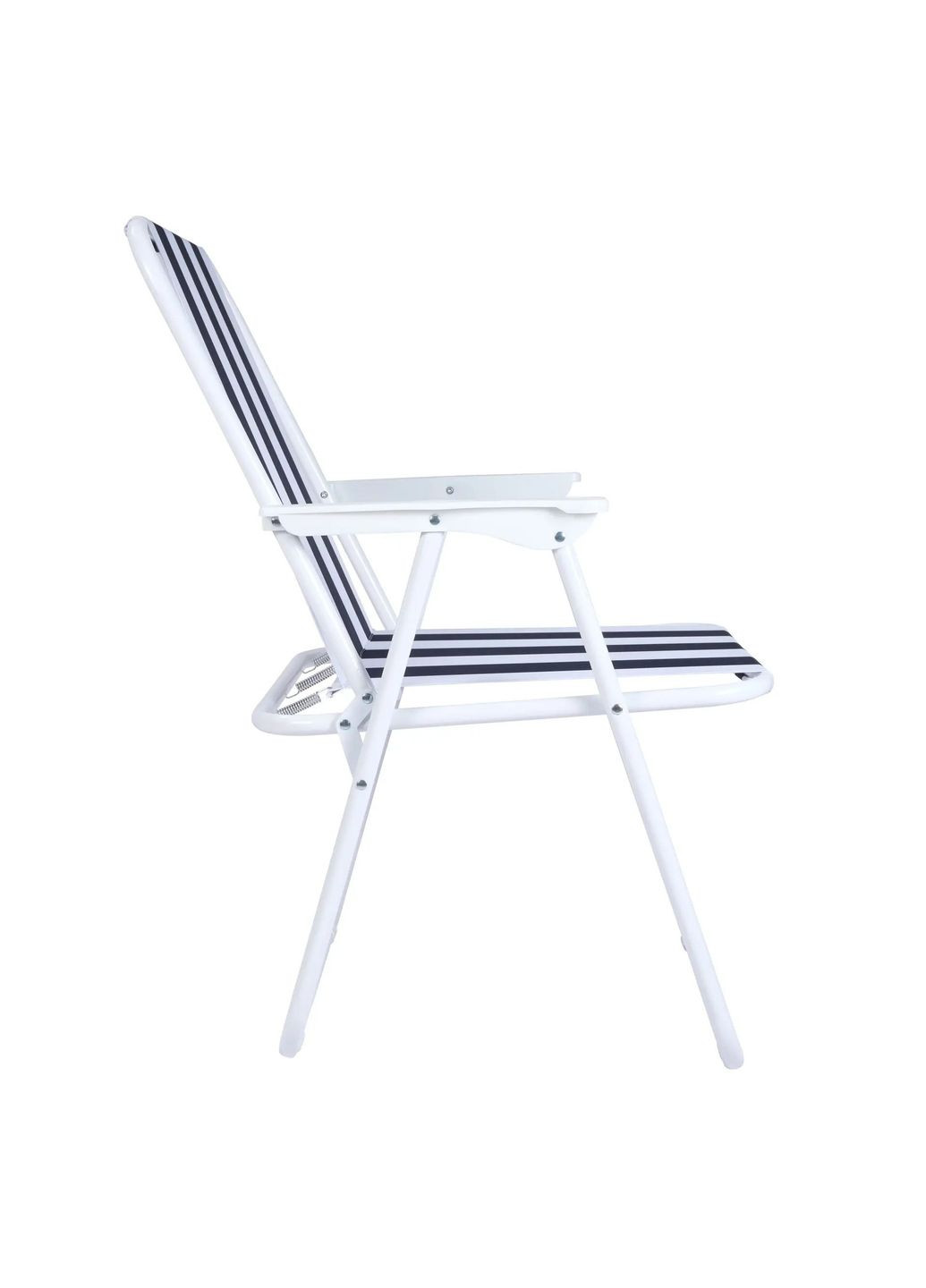 Стілець складаний туристичний для риболовлі крісло розкладне до 100 кг Чорний з білим No Brand (360867087)