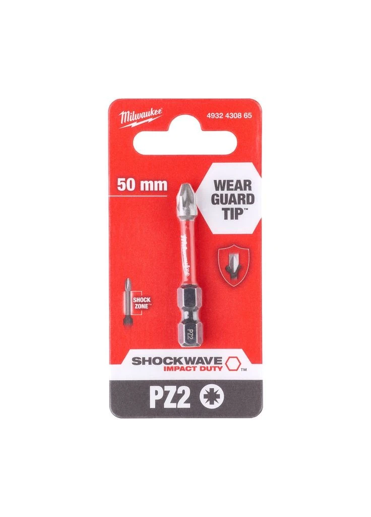 Бита для шуруповерта SHOCKWAVE, PZ2, 50мм 1шт (4932430865) Milwaukee (390416558)