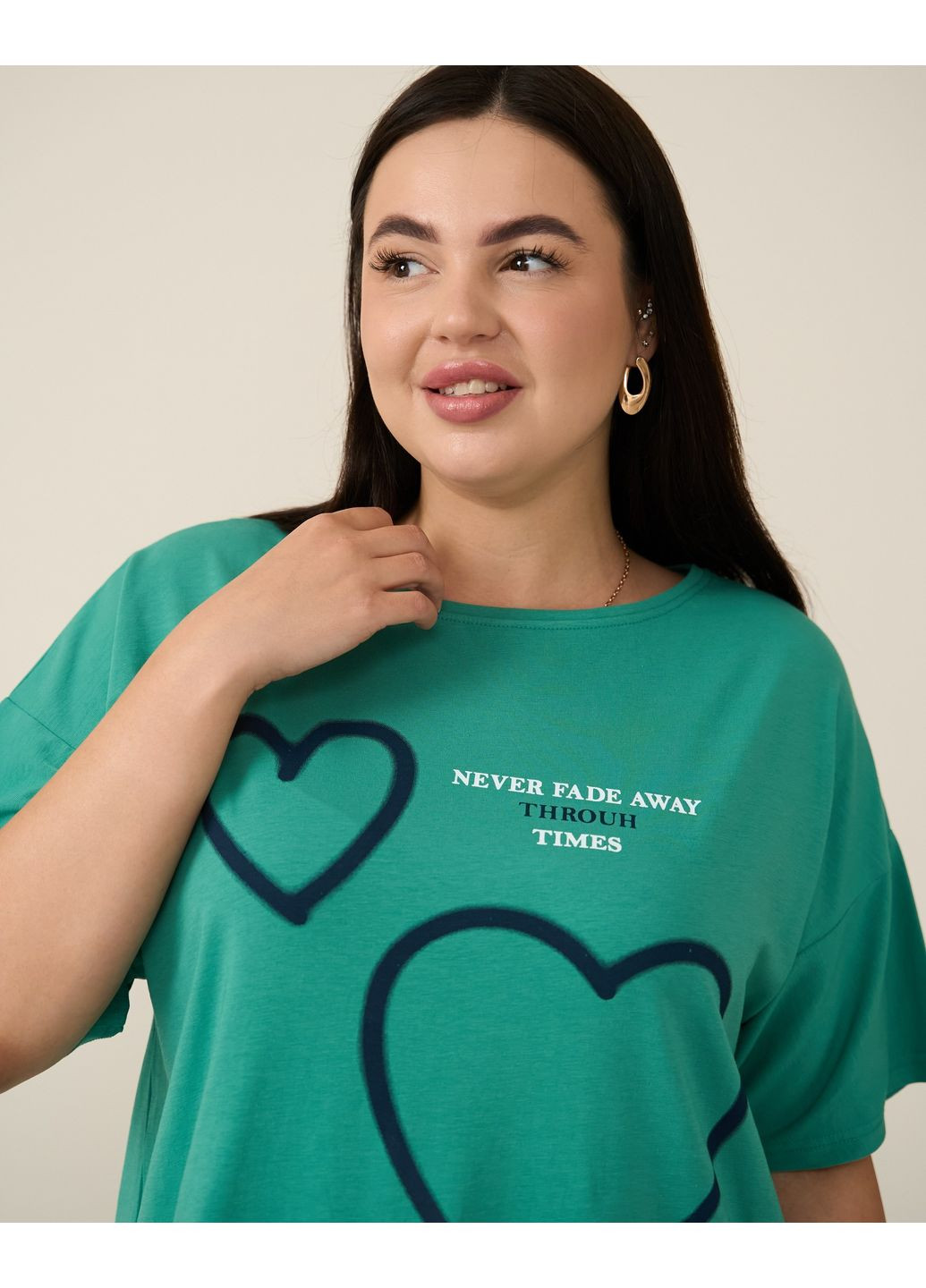 Туника с коротким рукавом Plus Size Nicoletta (362218925)