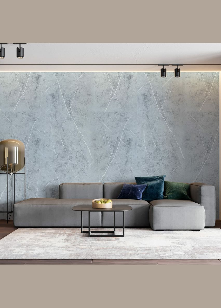 Обои на самоклейке под серый мрамор 2800х500х2мм (D) SW-00001414 Sticker Wall (298284378)