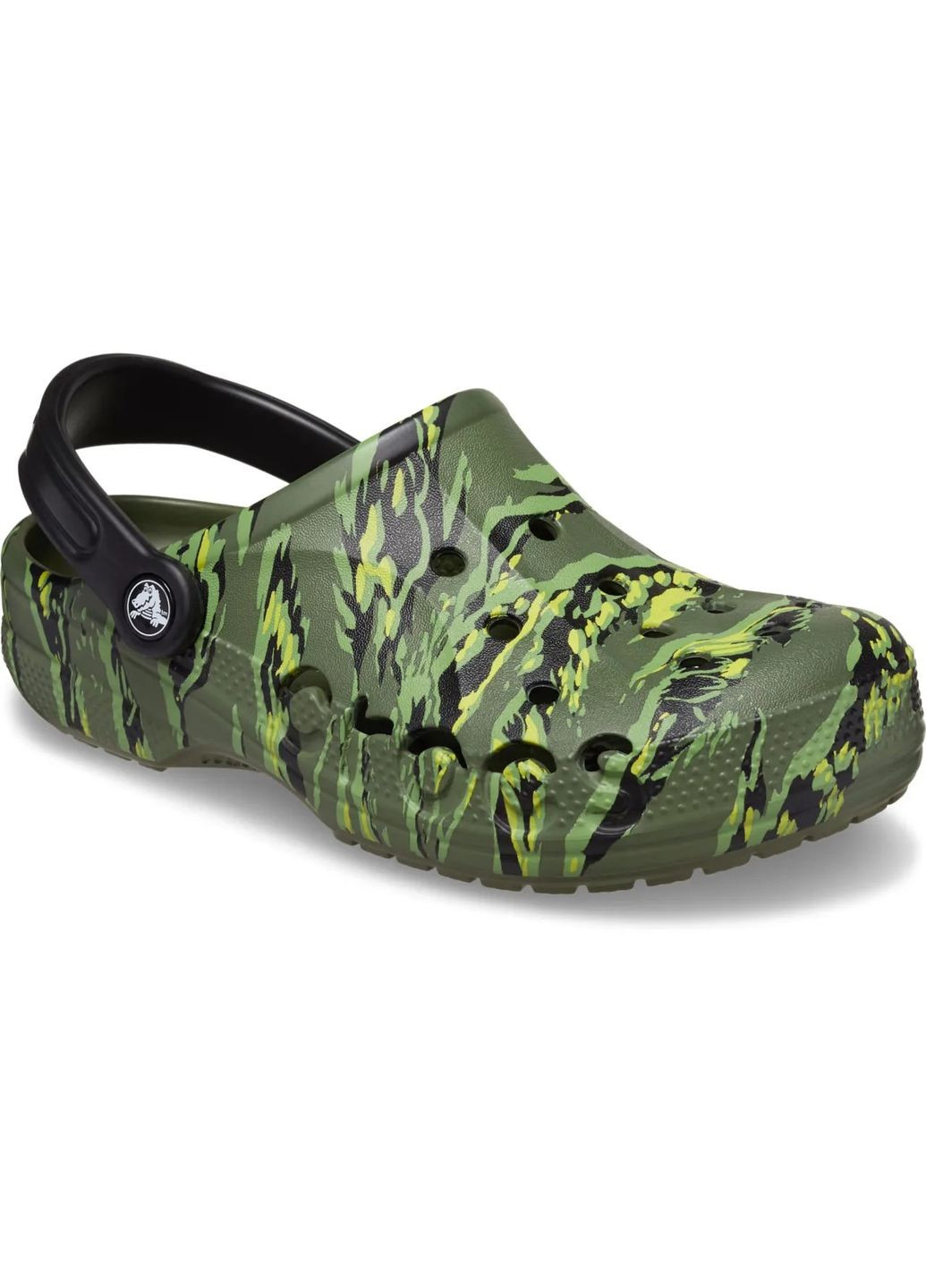 Зеленые сабо baya seasonal printed clog tiger camo Crocs