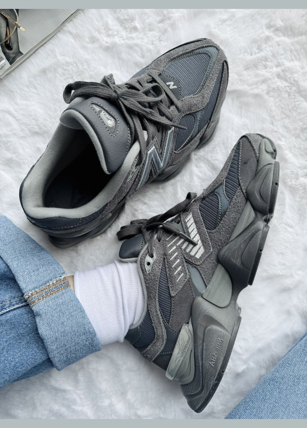 Кроссовки женские и мужские New Balance 9060 casterlock grey | Нью Беланс 9060 серые No Brand серые демисезоны (341089786)
