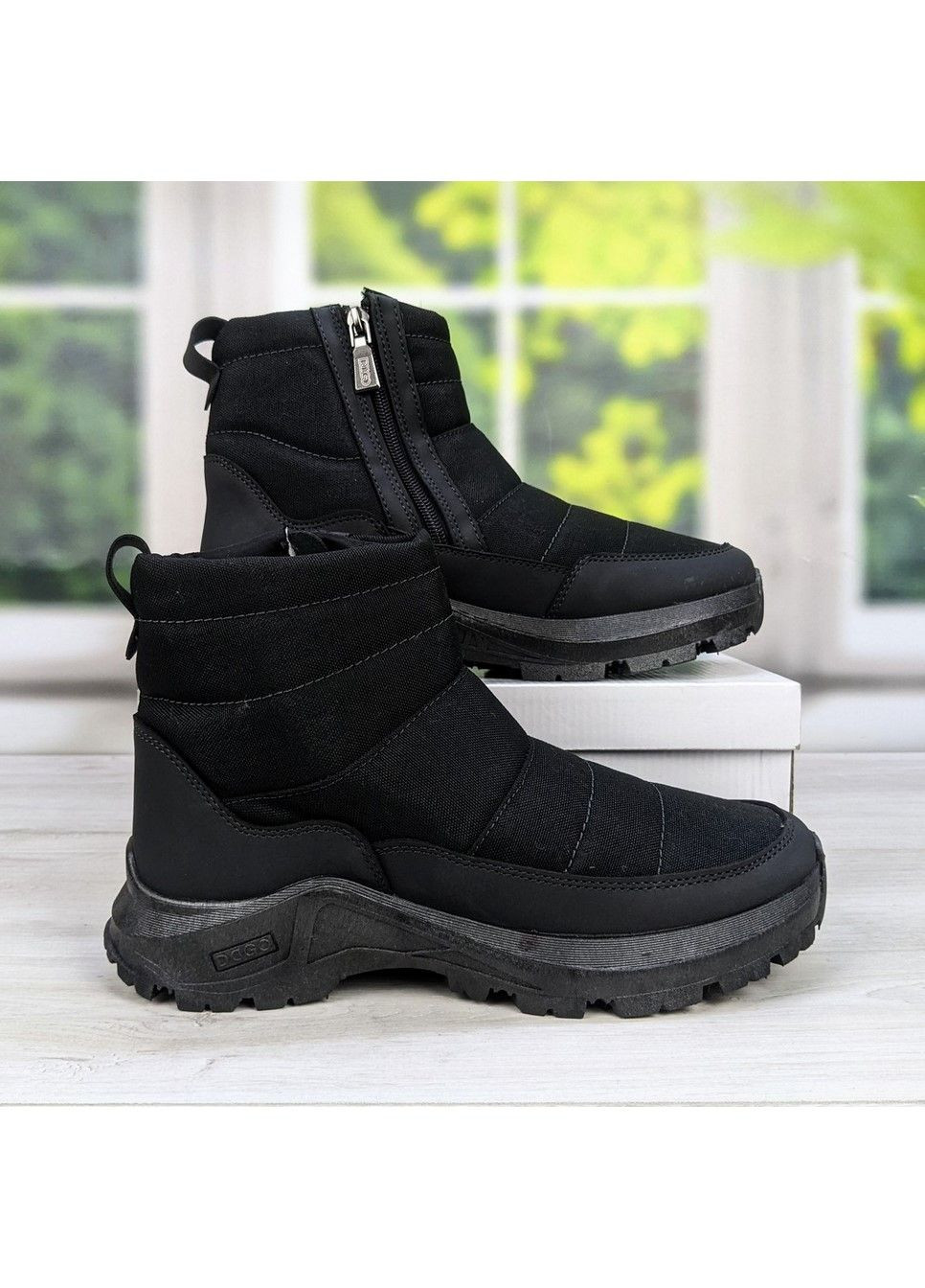 Черные зимние ботинки мужские зимние черные на молнии Dago
