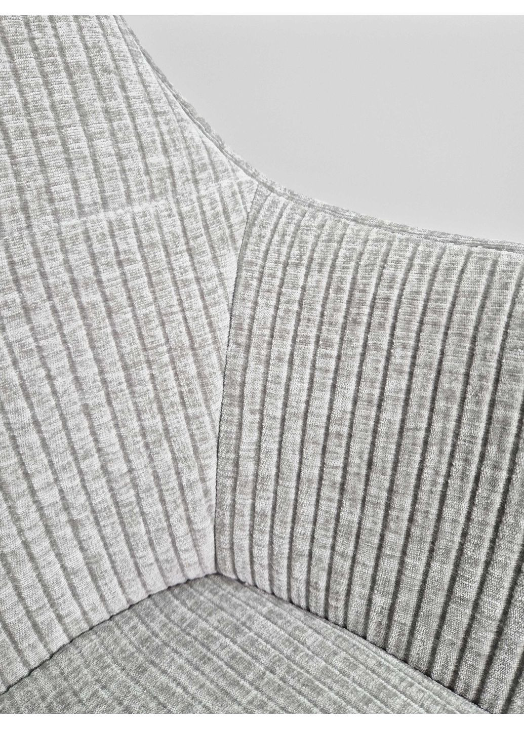 Стілець Oliver Чорний каркас / Сіра тканина вельвет Intarsio (372178952)