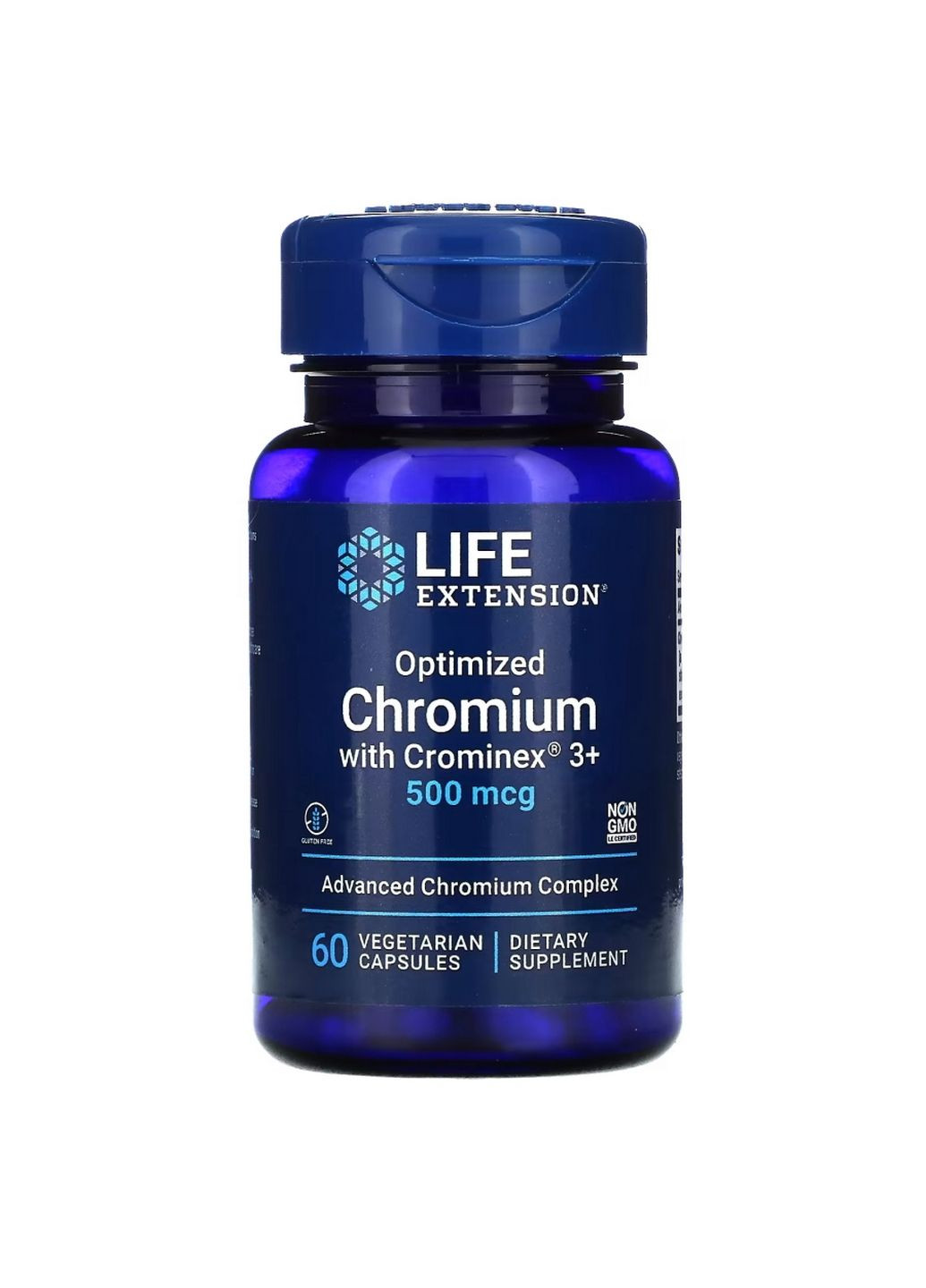 Вітаміни та мінерали Optimized Chromium with Crominex 3+, 60 вегакапсул Life Extension (293415644)