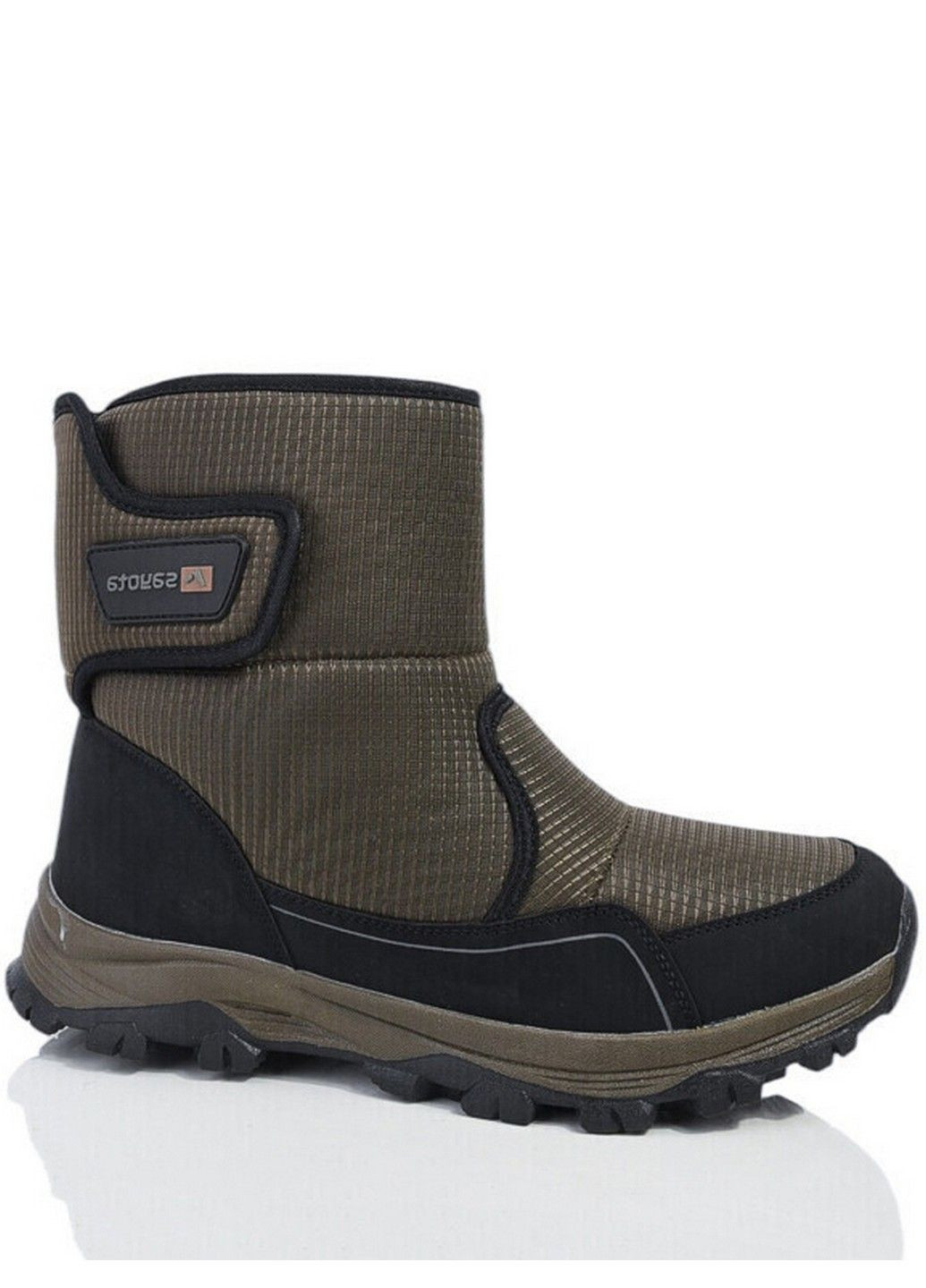 Хаки кэжуал зимние дутики с натуральной овчиной an969-1 Fashion