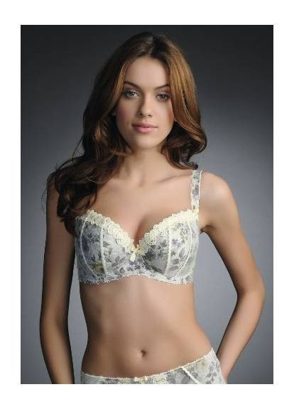 Світло-сірий балконет бюстгальтер 0201 Fauve з кісточками поліамід, мереживо