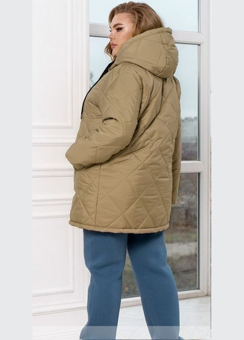 Бежевая демисезонная куртка женская демисезон sf-230 бежевый, 54-56 Sofia