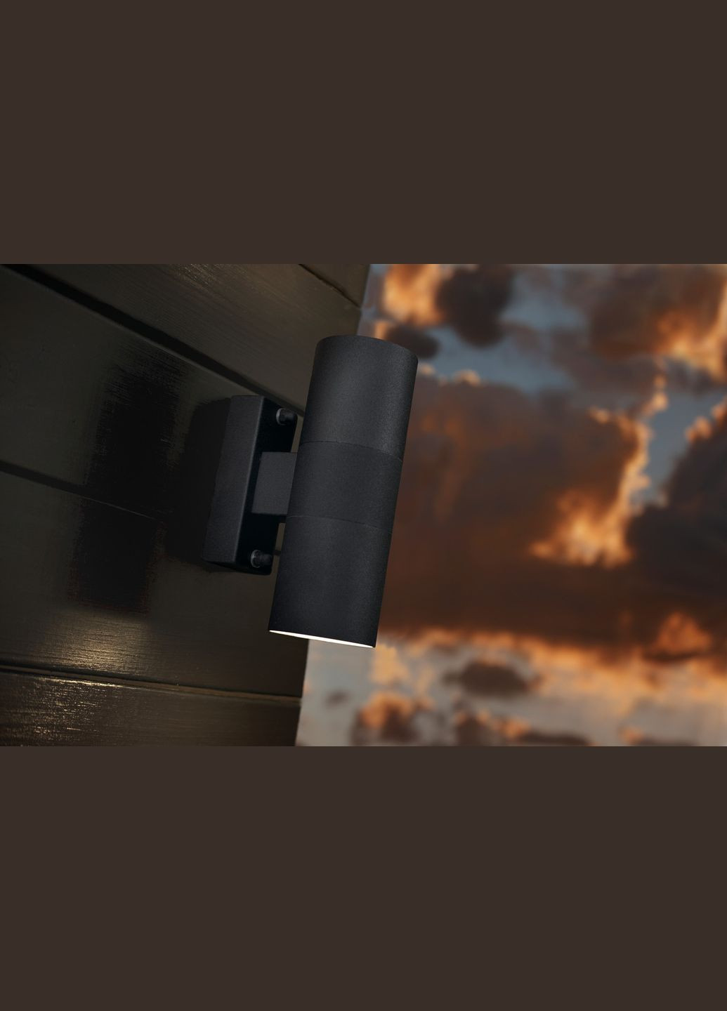 Фасадний вуличний світильник-підсвічування Tin Double 2 лампи GU10 метал чорний 17х6х11 см Nordlux (301342823)