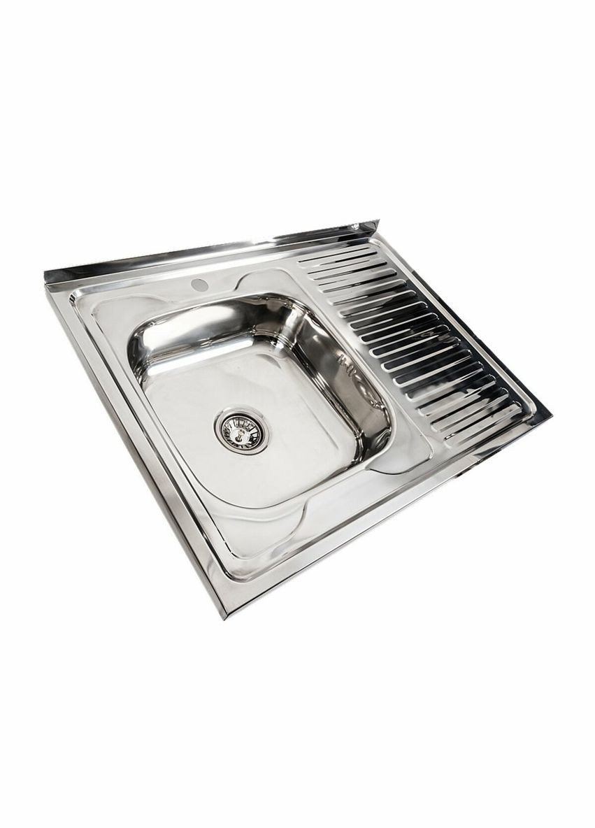 Кухонний комплект: Мийка (80x60 см) полірована, з лівою чашею + Змішувач FC-1 з висувною лійкою Valeso (346267294)