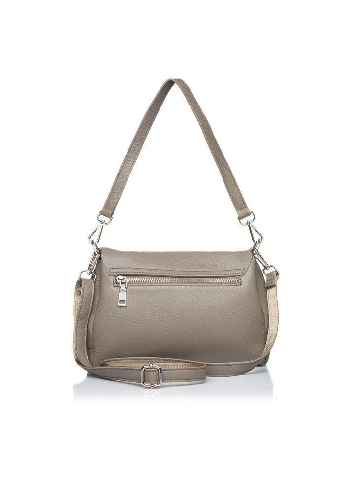 Сумка жіноча кросбоді мяка з натуральної шкіри бежева 3 відділи (Д/Ш/В) 25/9/17(см) Felicita (336377627)