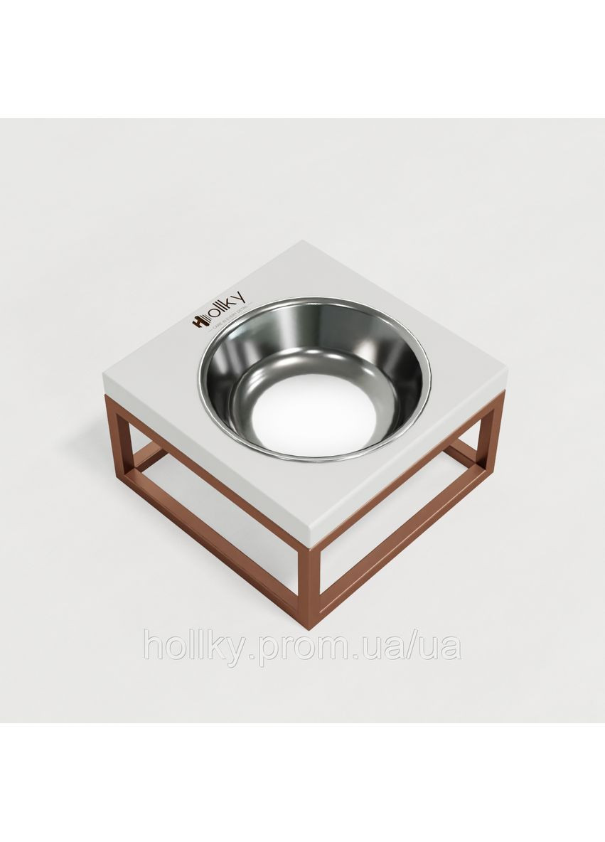 Миска на підставці для котів і маленьких собак Base Solo S (1 × 0,45 л) Solo S-18187-GLWH Hollky (365652688)