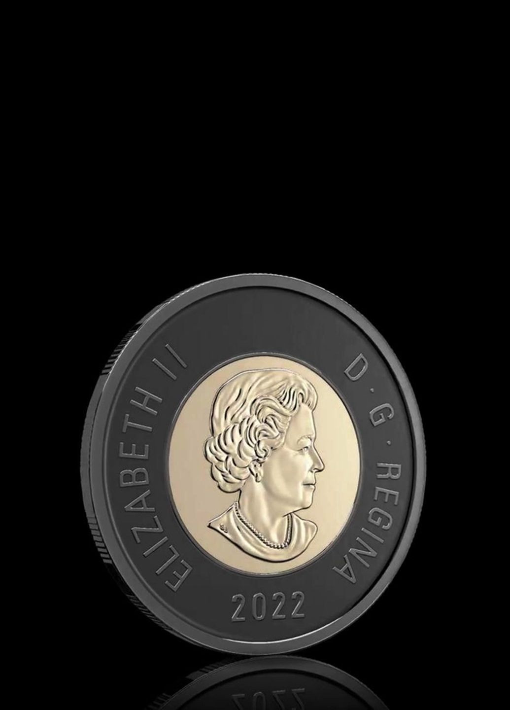 Монета Канади на згадку про королеву Єлизавету II Blue Orange (306852414)