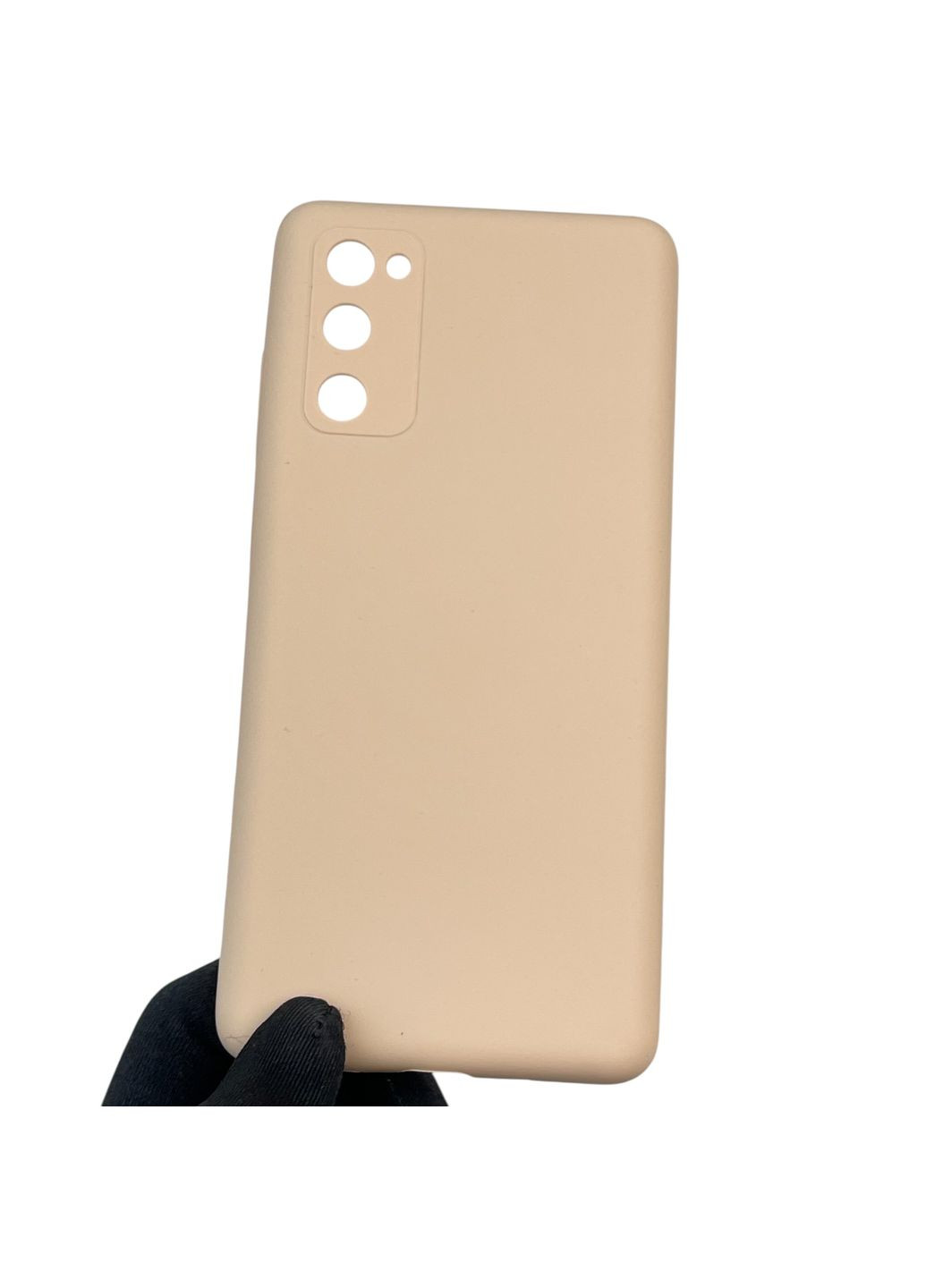 Чохол для Galaxy S20 FE (SM-G780G) силіконовий з мікрофіброю нековзний на самсунг с20 фе пудровий Samsung (366387143)