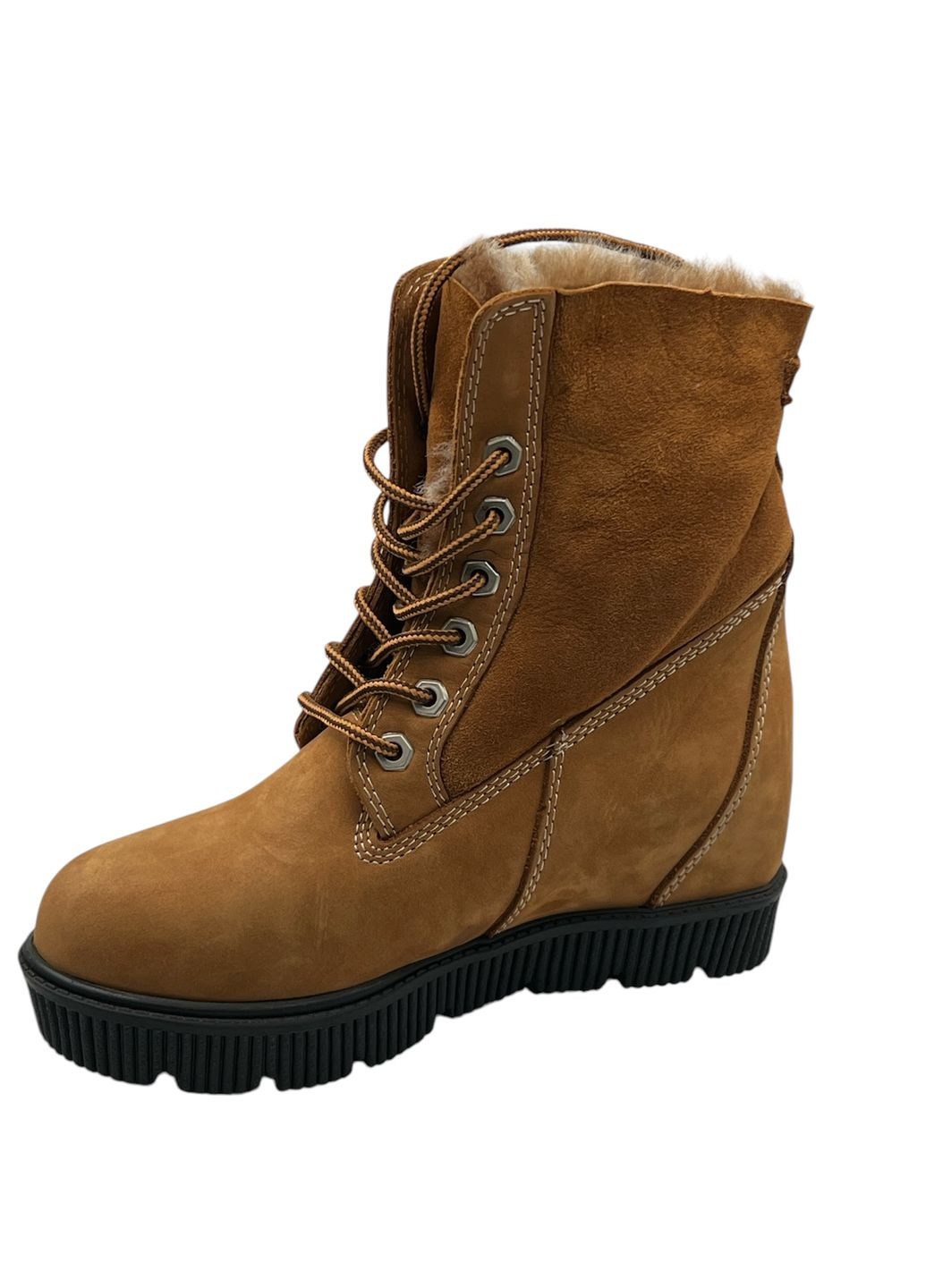 Черевики жіночі, зимові, верх натуральний нубук, натуральна всередині цигейка Sherlock Soon (314703803)