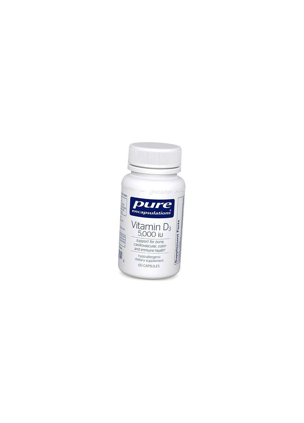 Вітамін Д3, Vitamin D3 5000, 60капс 36361082, (36361082) Pure Encapsulations (293254674)