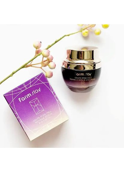 Крем для очей із фітостовбуровими клітинами винограду Grape Stem Cell Wrinkle Repair Eye Cream 50 ml FarmStay (367086316)