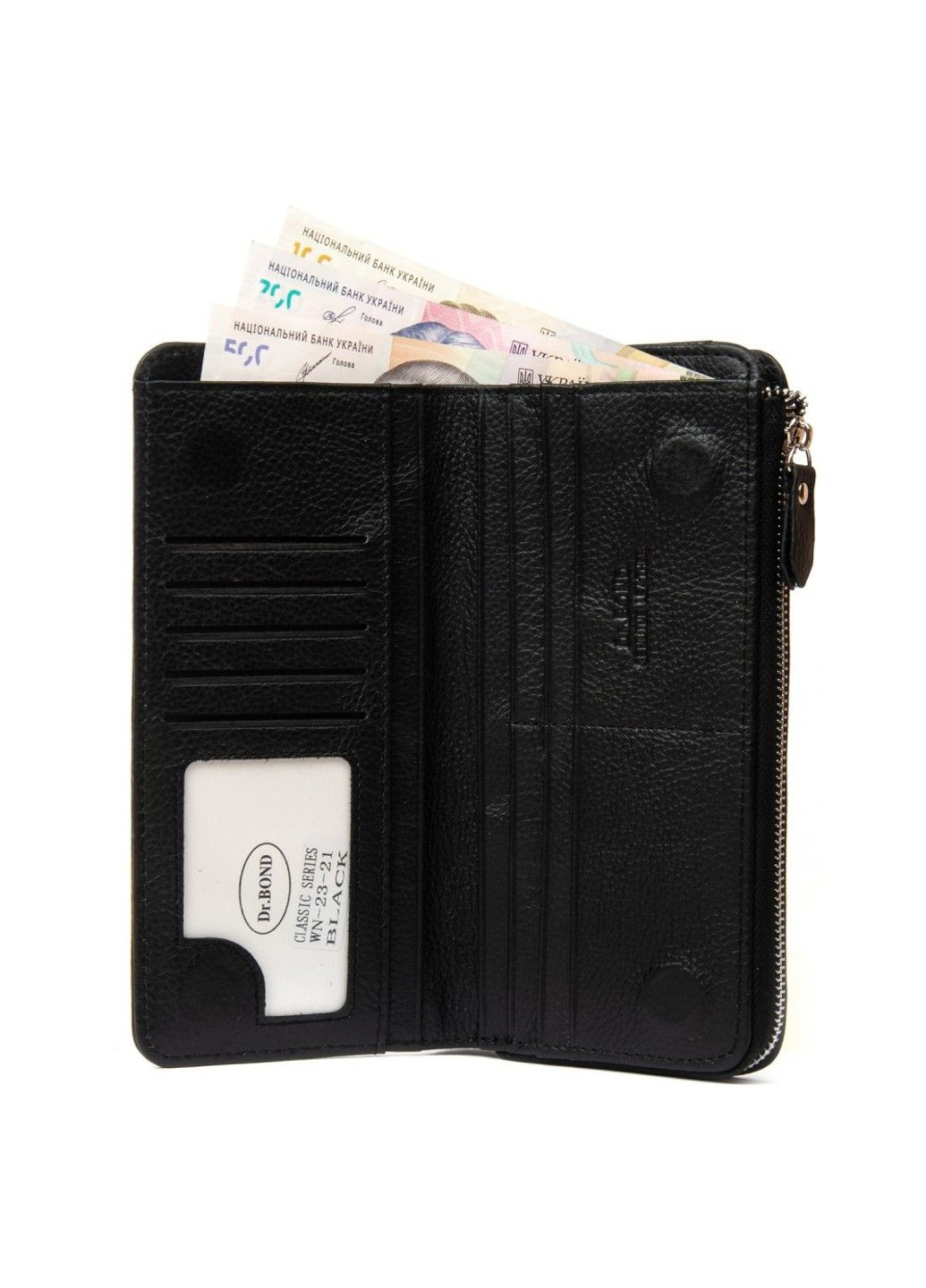 Шкіряний жіночий гаманець Classik WN-23-21 black Dr. Bond (296618849)
