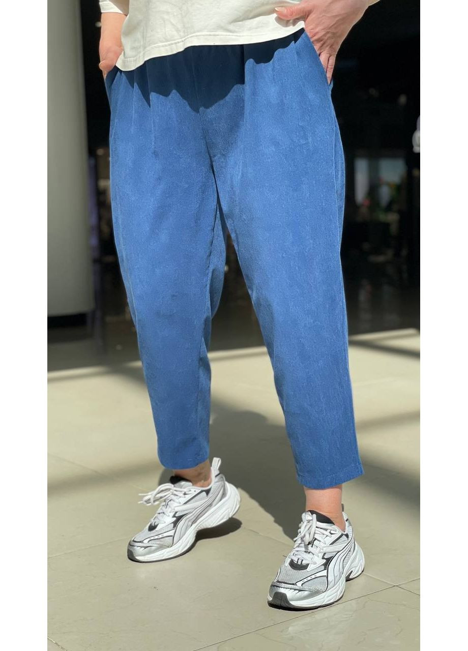 Оверсайз штани з мікро-вельвету 🌿Ознайомтесь з розмірною сіткою DK/DL Мода без кордонів (360964526)