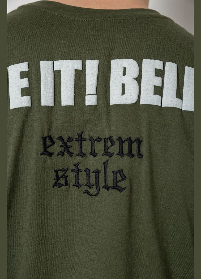 Хаки (оливковая) футболка мужская с принтом,, 244r2126 Andi